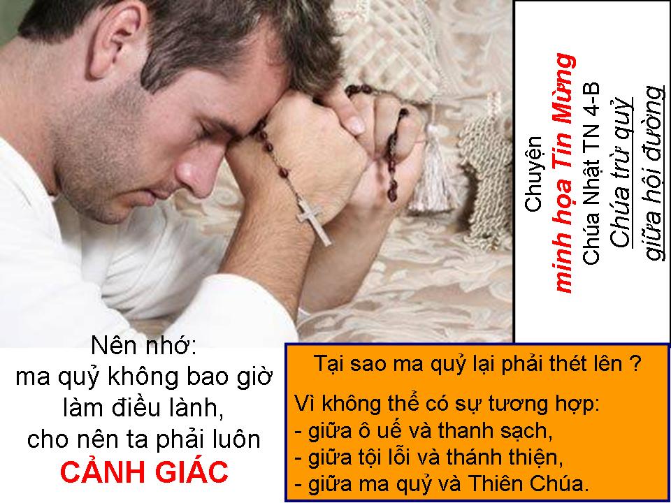 Chuyện minh họa Tin Mừng Chúa Nhật TN 4-B Chúa trừ quỷ giữa hội đ