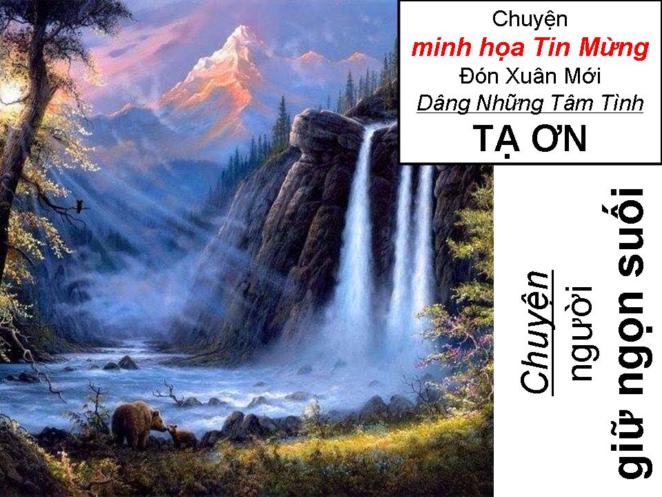 Chuyện minh họa Tin Mừng ĐÓN XUÂN MỚI - dâng những tâm tình TẠ ƠN