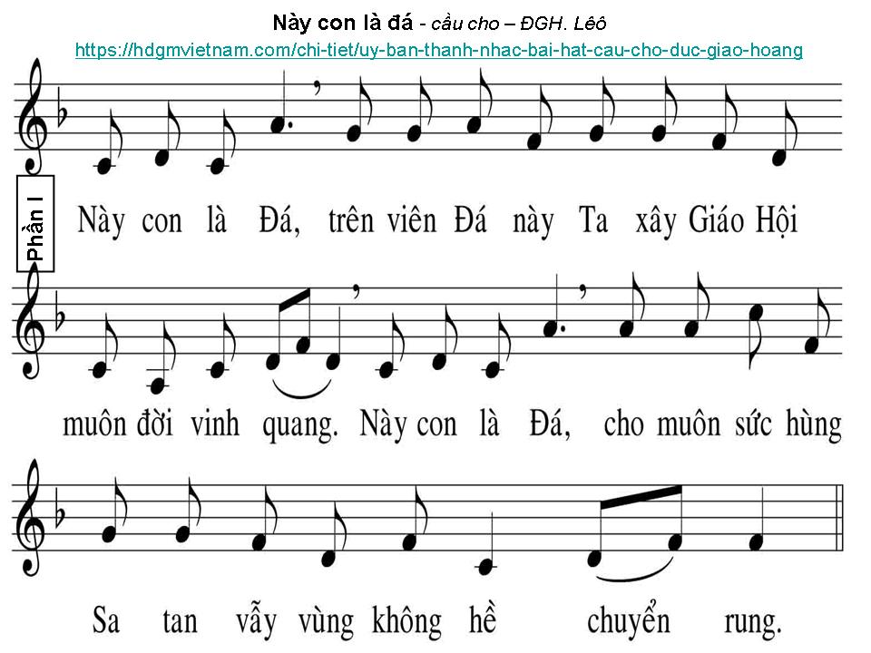 Này con là đá, trên viên đá này - ĐGH Lê--ô
