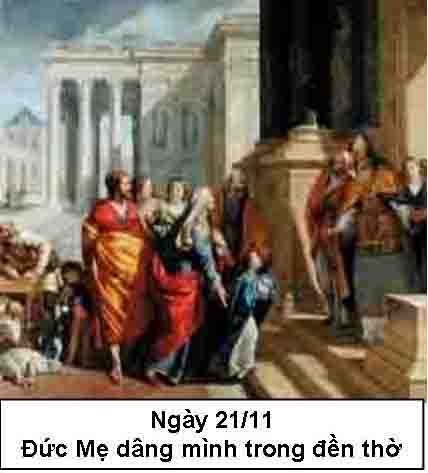 Ngày 21/11 – Đức Mẹ dâng mình trong đền thờ