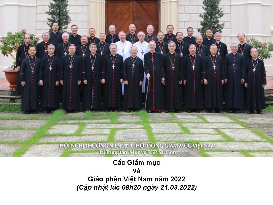 Các giám mục và giáo phận Việt Nam 2022
