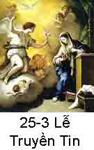 Suy Niệm Tin Mừng Lễ Truyền Tin 25-03: Bài 51-100: Bà sẽ thụ thai, sinh hạ một con trai.